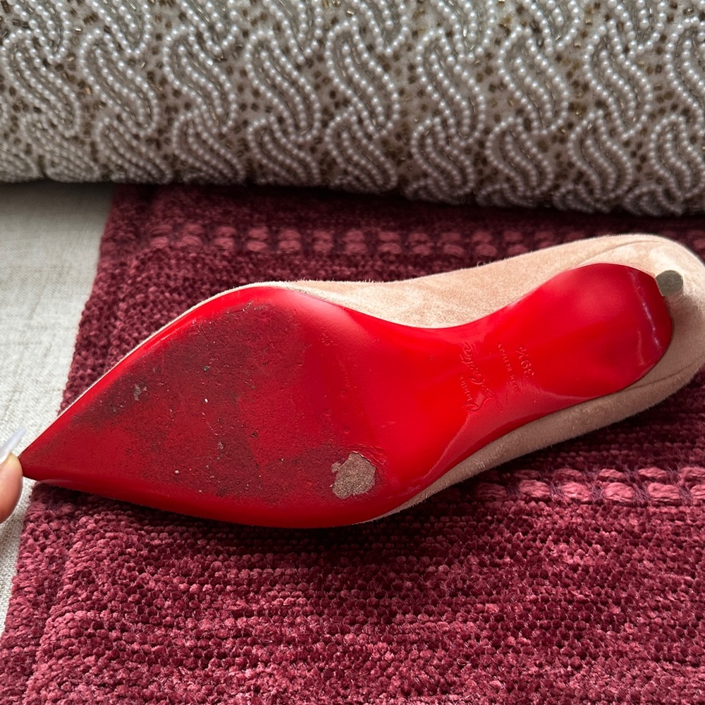 Christian Louboutin Beige Pointed Heels - Picture 5 of 7